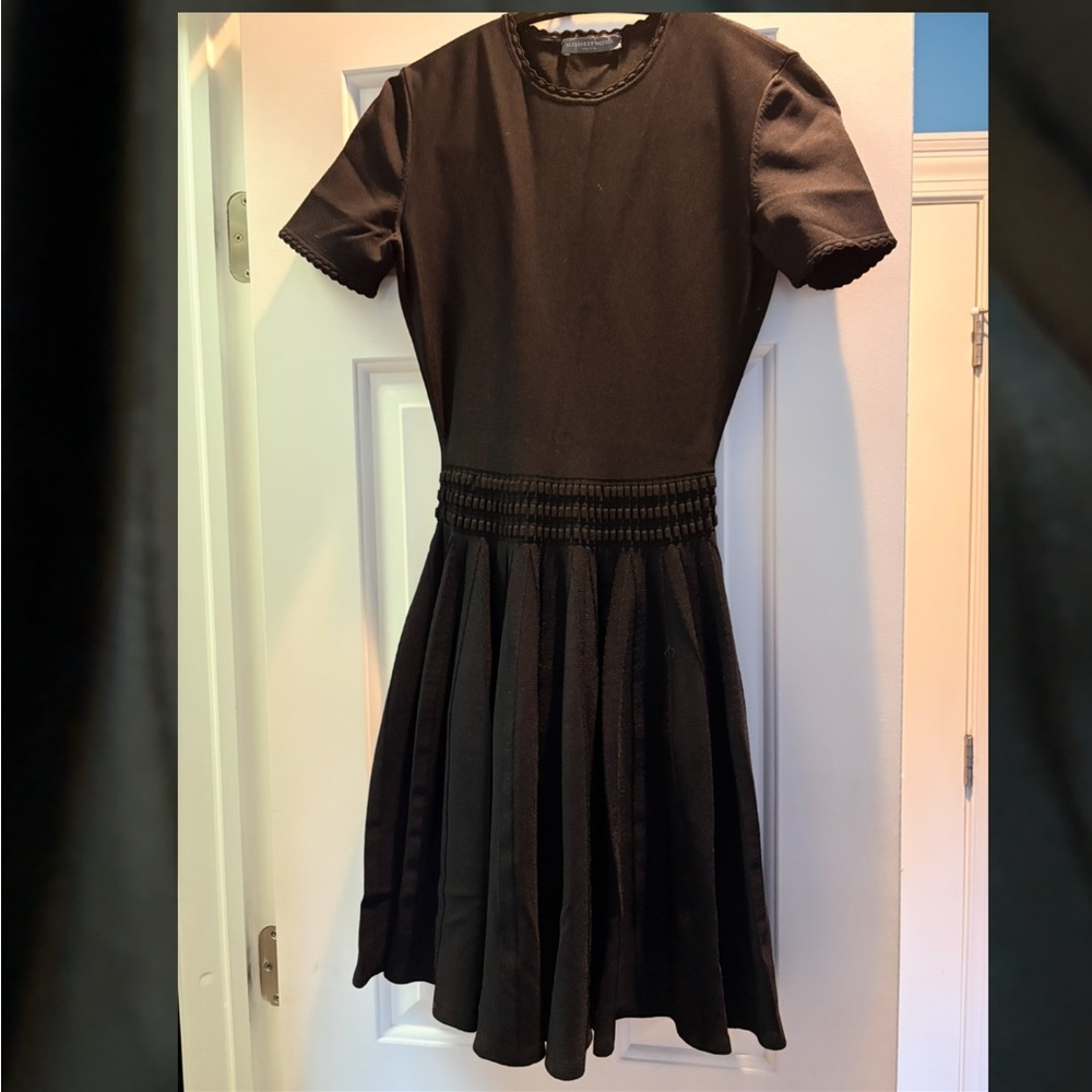 Alexander McQueen Black Knit Mini Dress